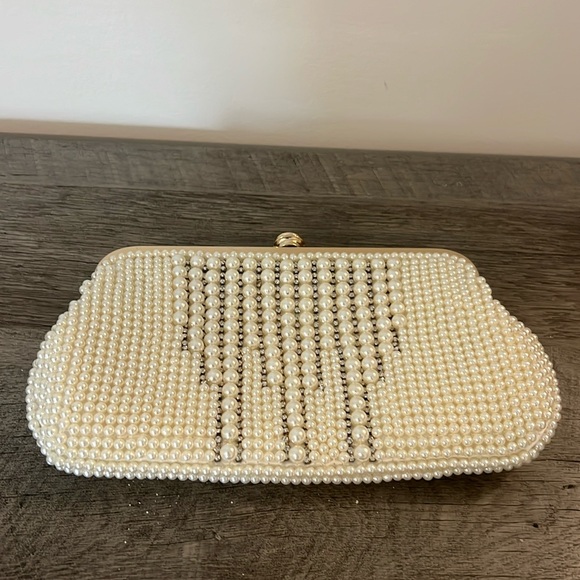 Handbags - Women Evening Clutche Wedding Party Handbag Clutch Purse-Cream color